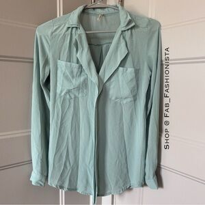 Mint long sleeve top